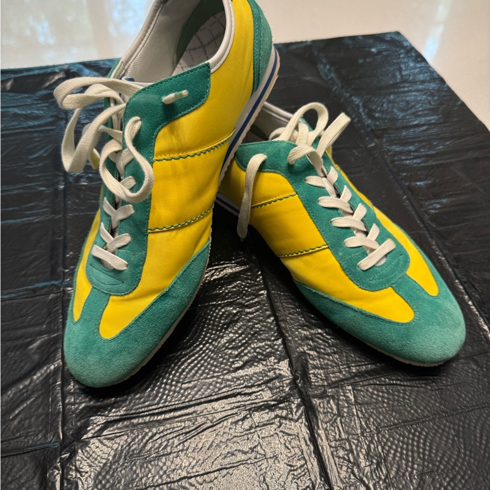 Hugo Boss Blue and Yellow Sneakers